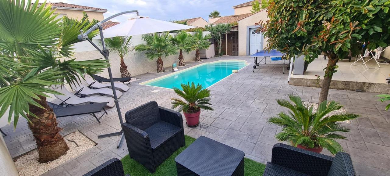 Villa Piscine De La Garrigue Florensac Экстерьер фото