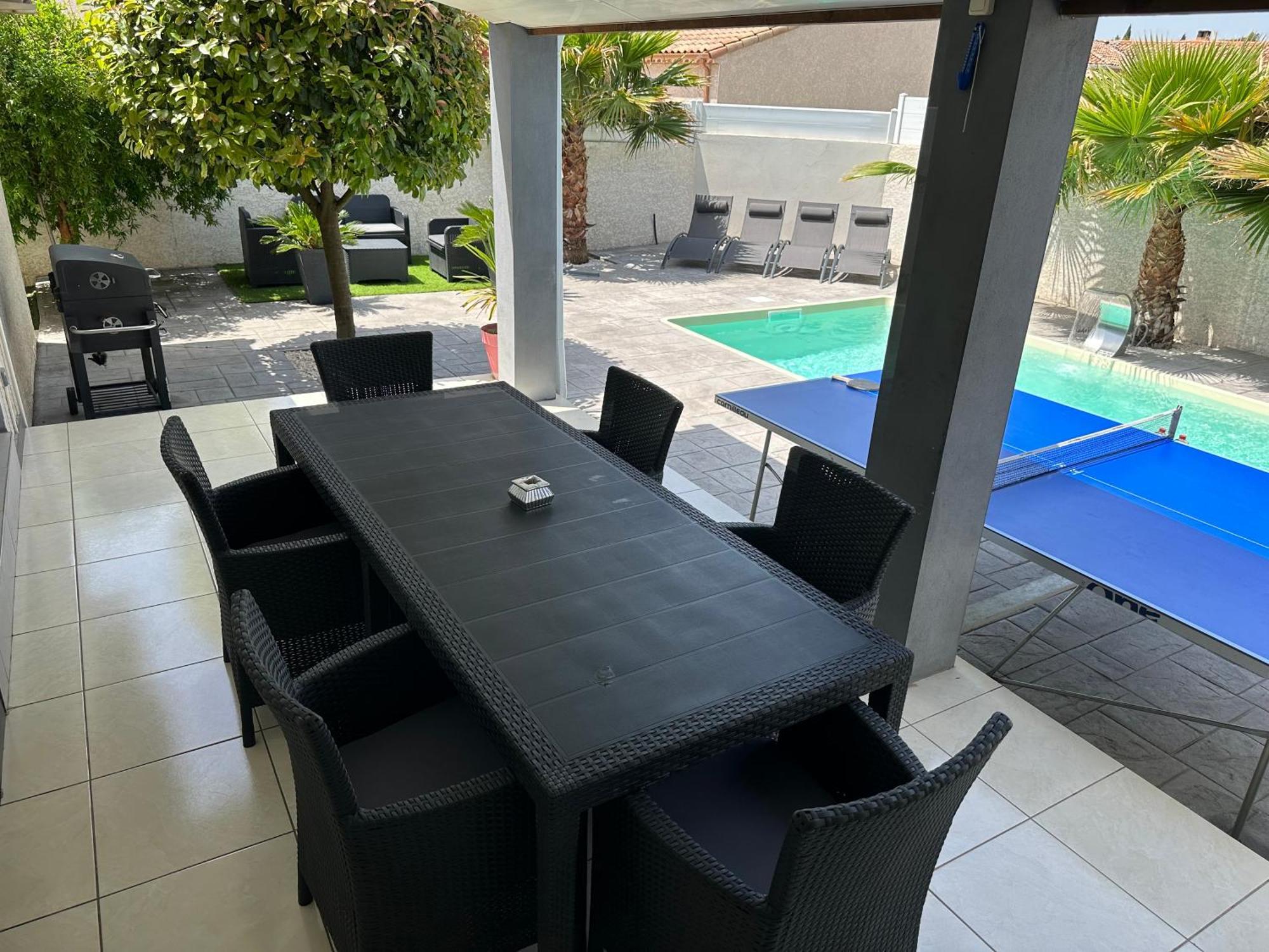 Villa Piscine De La Garrigue Florensac Экстерьер фото