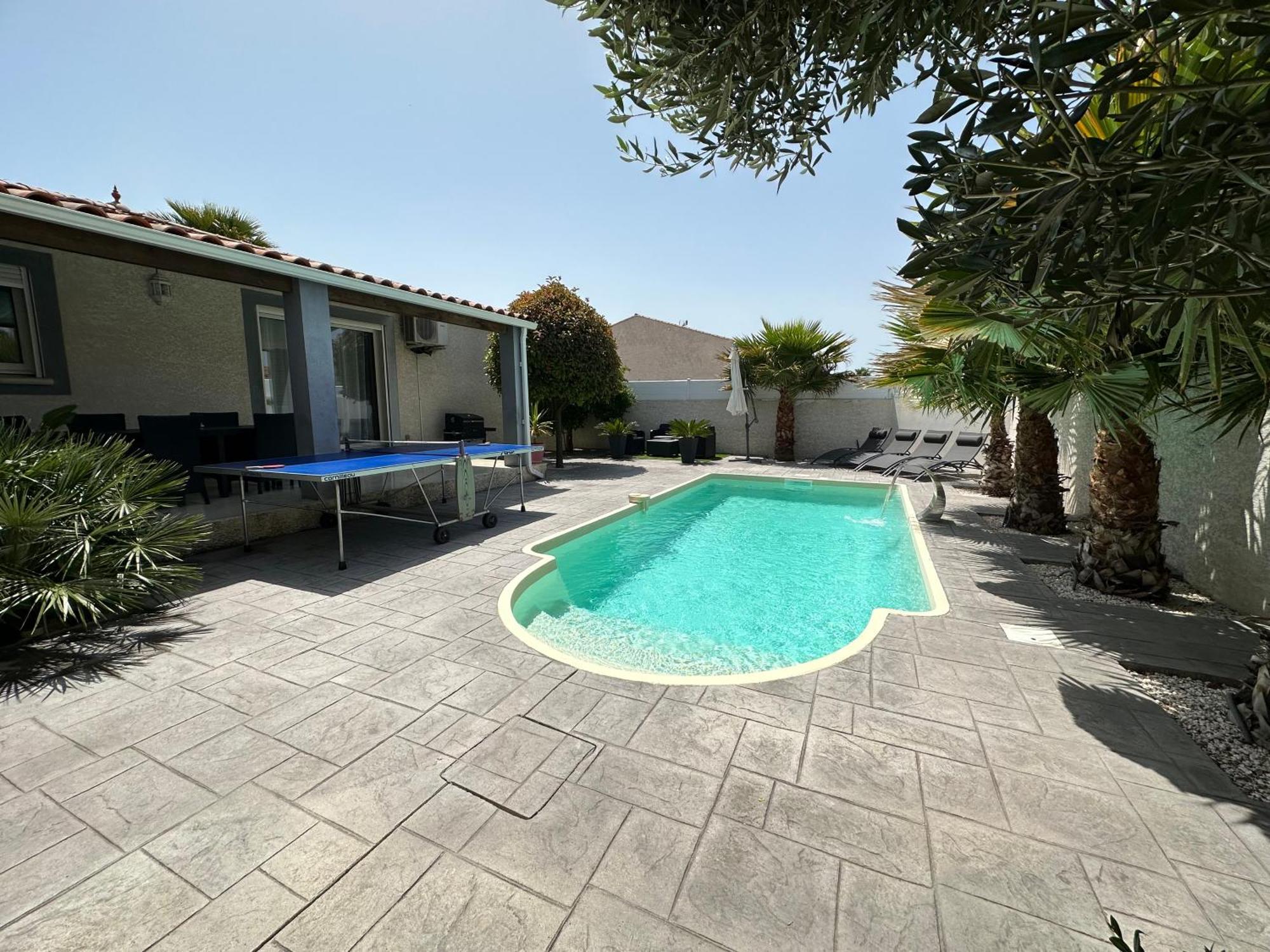 Villa Piscine De La Garrigue Florensac Экстерьер фото